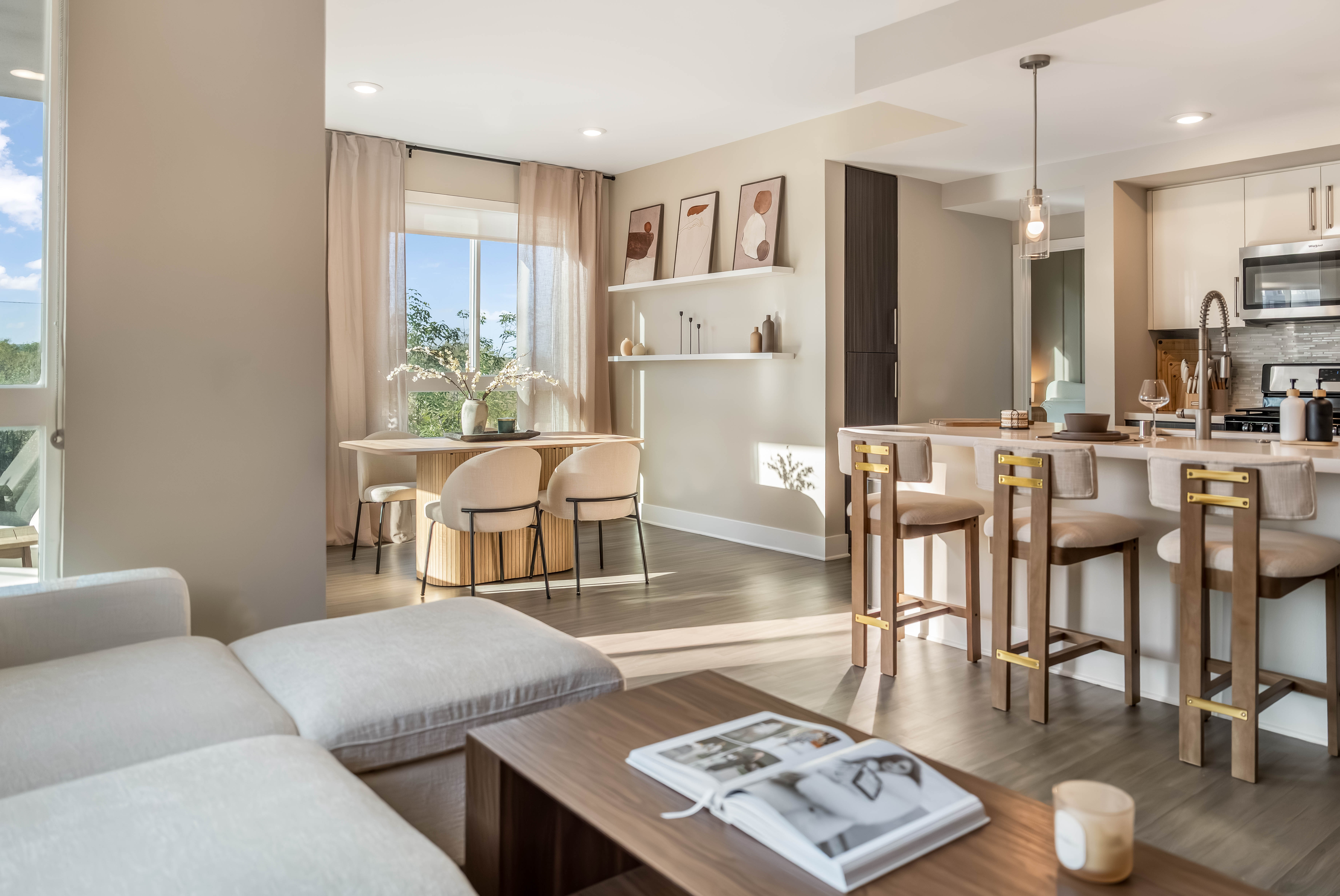 Open-concept interior
