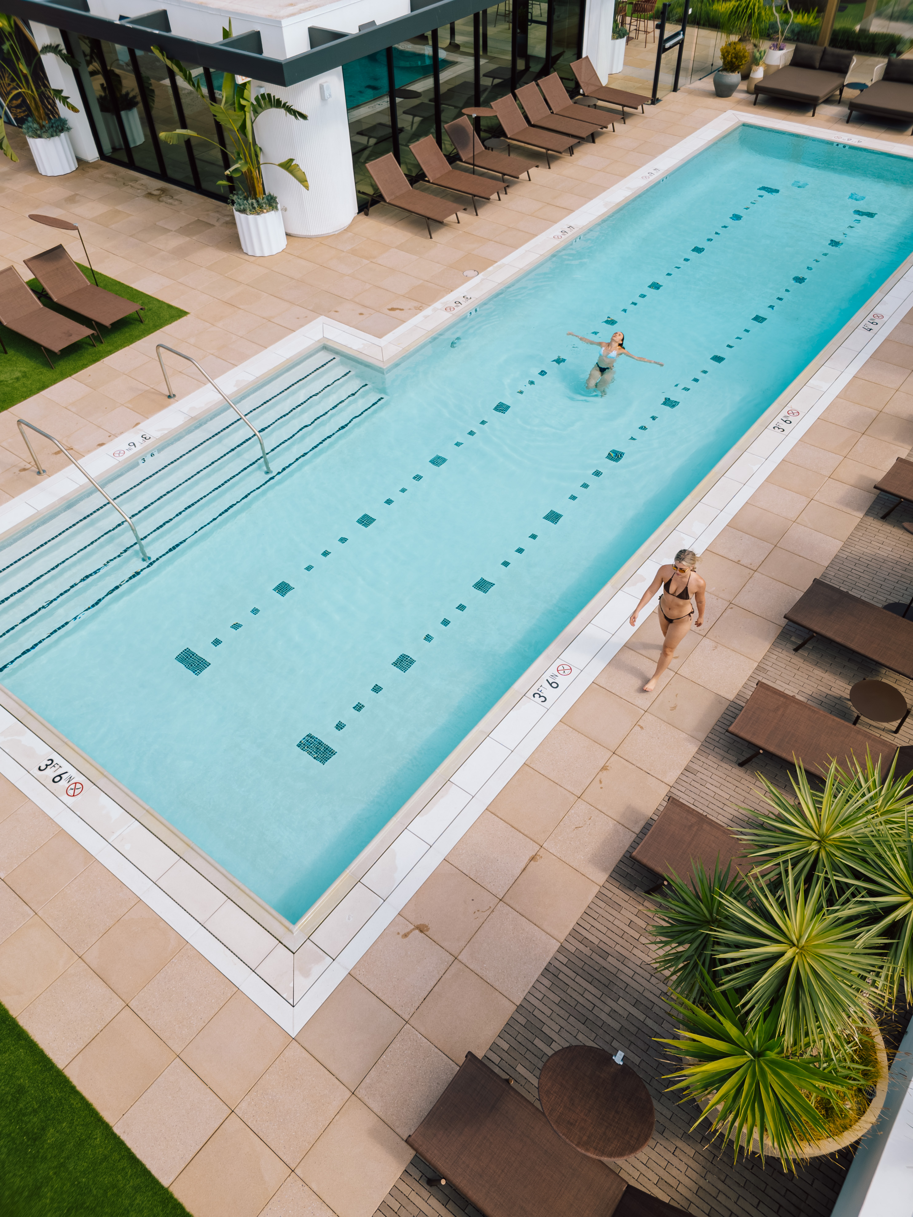 Aerial view of Los Angeles amenity deck
